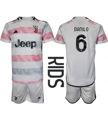 Juventus Danilo Luiz #6 Segunda Equipación Niños 2023-24 Manga Corta (+ Pantalones cortos)